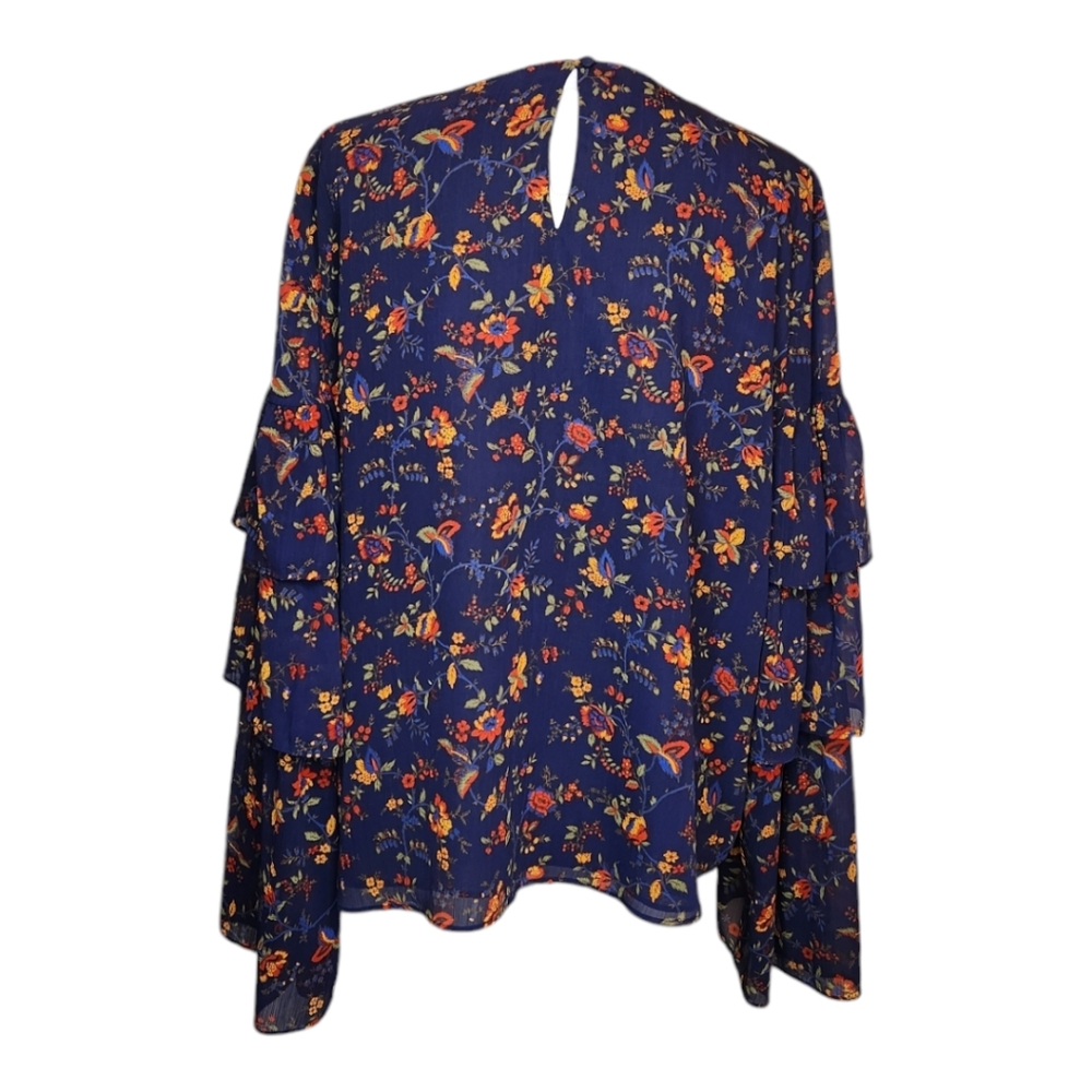 Madewell Climbing Vine Floral Tiered Sleeve Top Size XL - Picture 4 of 8